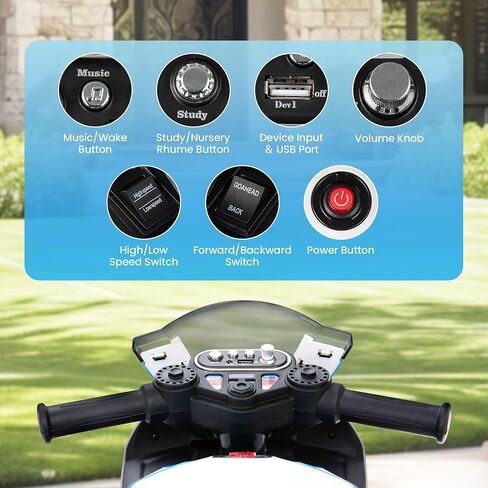 [2025 تم ترقيته] دراجة نارية كهربائية BMW 12V المرخصة لـ Alphakids ، و 3 إلى 3 إلى 5 سنوات ، وخفيفة الوزن ، وسهلة الركوب مع العكس ، والمصباح الأمامي ، والقرن ، و MP3/USB ، وتصميم مستقر آمن (Charm Red) in Kuwait