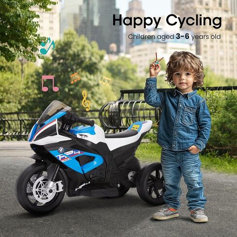 [2025 تم ترقيته] دراجة نارية كهربائية BMW 12V المرخصة لـ Alphakids ، و 3 إلى 3 إلى 5 سنوات ، وخفيفة الوزن ، وسهلة الركوب مع العكس ، والمصباح الأمامي ، والقرن ، و MP3/USB ، وتصميم مستقر آمن (Charm Red) in Kuwait