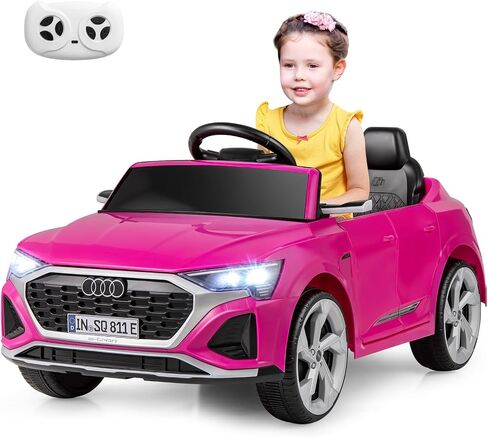 Costzon 12V Kids Ride On Car Audi SQ8 ، ركوب التحكم عن بُعد على لعبة ، سيارة كهربائية تعمل بالبطارية مع تعليق الربيع ، الموسيقى وسرعات 3 ، قرن ، مصابيح LED ، هدية للفتيات الفتيات 3+ (أبيض) in Kuwait