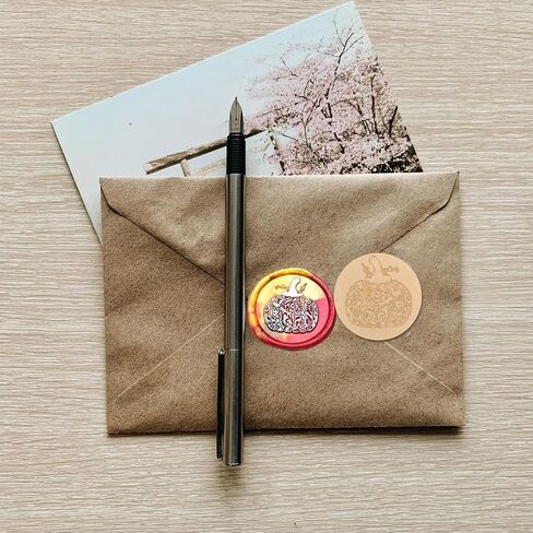 Pumpkin Wax Seal Stamp, 25mm Halloween Pumpkin Pattern Wax Sealing Stamp Head, NO Handle, for Fall Thanksgiving Party Invitations Envelopes Cards in Saudi Arabia