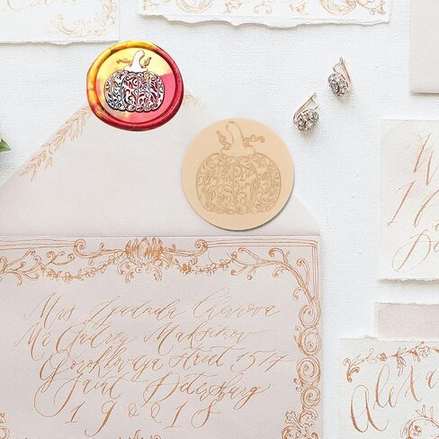 Pumpkin Wax Seal Stamp, 25mm Halloween Pumpkin Pattern Wax Sealing Stamp Head, NO Handle, for Fall Thanksgiving Party Invitations Envelopes Cards in Saudi Arabia