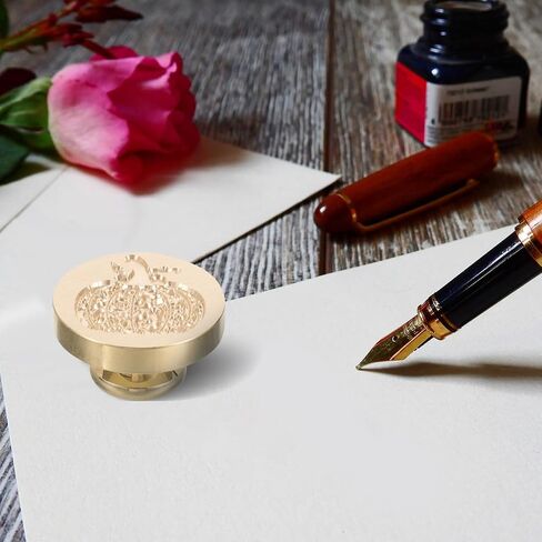 Pumpkin Wax Seal Stamp, 25mm Halloween Pumpkin Pattern Wax Sealing Stamp Head, NO Handle, for Fall Thanksgiving Party Invitations Envelopes Cards in Saudi Arabia