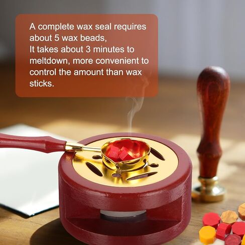 PATIKIL Wax Seal Kit, 360 Pcs Wax Beads Stamp Seal Kit Envelope Letter Pellets with Warmer, Spoon and Tealight Candles for Stamp, Grey Purple in Saudi Arabia