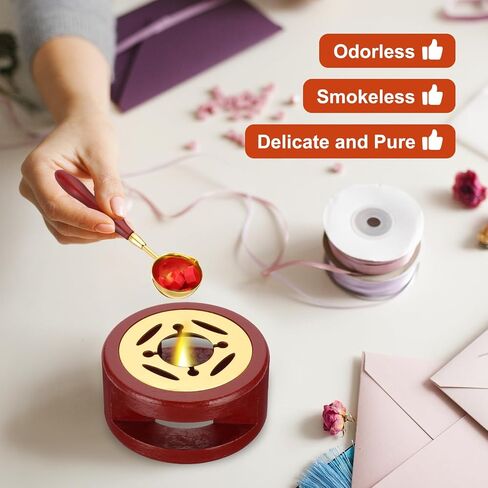 PATIKIL Wax Seal Kit, 360 Pcs Wax Beads Stamp Seal Kit Envelope Letter Pellets with Warmer, Spoon and Tealight Candles for Stamp, Grey Purple in Saudi Arabia