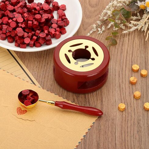 PATIKIL Wax Seal Kit, 360 Pcs Wax Beads Stamp Seal Kit Envelope Letter Pellets with Warmer, Spoon and Tealight Candles for Stamp, Grey Purple in Saudi Arabia