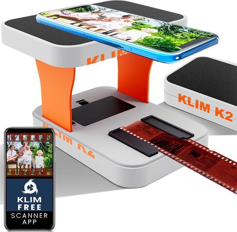 KLIM K2 Mobile Film Scanner 35mm - تطبيق مجاني - محول إيجابي وسلبي ، شريحة رقمية وصور ، مجموعة طق من 35 ملم. in Saudi Arabia