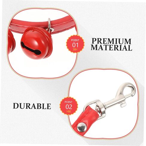 Pet Cat Dog Collar مقود مع حزام حبل حمراء متين in Kuwait