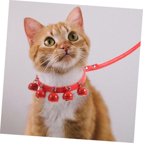 Pet Cat Dog Collar مقود مع حزام حبل حمراء متين in Kuwait