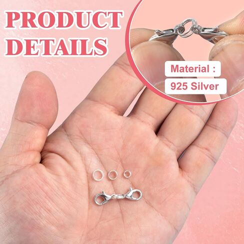 4pcs 925 Sterling Silver Split Jump Ring, 5mm Double Loops Round Jump Rings, Small Jewelry Clasp Connectors for Necklace Bracelet Earring Jewelry Making in Kuwait