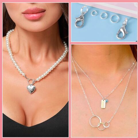4pcs 925 Sterling Silver Split Jump Ring, 5mm Double Loops Round Jump Rings, Small Jewelry Clasp Connectors for Necklace Bracelet Earring Jewelry Making in Kuwait