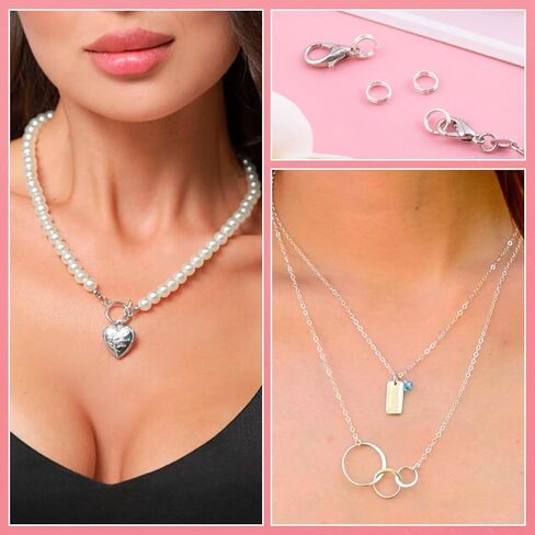 4pcs 925 Sterling Silver Split Jump Ring, 5mm Double Loops Round Jump Rings, Small Jewelry Clasp Connectors for Necklace Bracelet Earring Jewelry Making in Kuwait