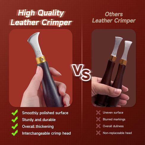 مجموعة زرقاء حافة جلدية 4 مساءً ، 1.0/1.5/2.0/2.5 مم أدوات فولاذ مقاوم للصدأ احترافية مع مقابض حمراء ، مثالية للمبتدئين وجرايين جلدية ديي in Kuwait