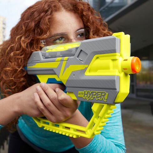 Nerf Hyper Fuel-20 Blaster, 20 Nerf Hyper Rounds, Up to 110 Fps Velocity, Hopper Fed, 20-Round Capacity, Easy Reload, Eyewear Included,Multicolor in Saudi Arabia
