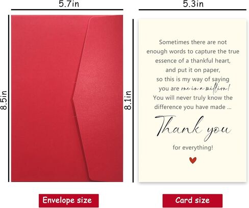 Lovely Thank You Card for Friend, Appreciation Card for Boss Coworker Teacher Mentor, Sweet Friendship Gifts for Him Her, One in A Million in Saudi Arabia
