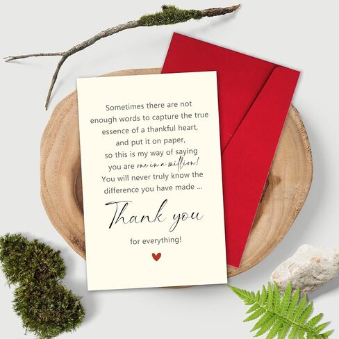 Lovely Thank You Card for Friend, Appreciation Card for Boss Coworker Teacher Mentor, Sweet Friendship Gifts for Him Her, One in A Million in Saudi Arabia