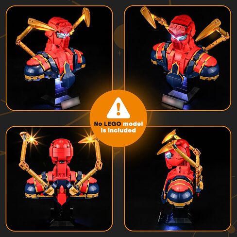 ضوء Lightailing لـ LEGO -76326 Iron Spider -Man - مجموعة إضاءة LED متوافقة مع نموذج لبنات البناء LEGO - لم يتم تضمين مجموعة الطراز in Kuwait