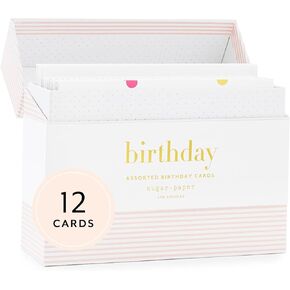 ورقة السكر شكرا لك مربع البطاقة ، تشكيلة تحية ، مجموعة من 12 شكرا لك بطاقات وأظرف ، فارغة في الداخل ، 6.25 "× 2" × 5 "مربع التخزين ، 4.25" × 5.5 " in Kuwait