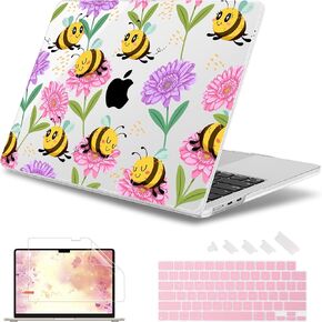 مايو تشن [2025 نمط جديد] لـ MacBook Air 13.6 بوصة M2 M3 Model Model: A2681 A3113 A3240 ، 2022-2025 ، غطاء القشرة الصلبة مع حامي الشاشة وجلد المفاتيح - BLUE BOWS in Kuwait