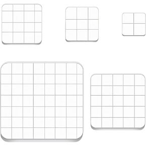 5pcs Acrylic Stamp Block, Acrylic Blocks for Stamping with Grid Lines, Assorted Sizes Stamp Block for DIY Crafts Scrapbooking Card Making Ornaments Stamping Projects in Saudi Arabia