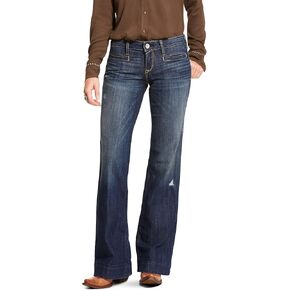 Ariat Female Trouser Mid Rise Stretch Lucy Wide Leg Jean Pacific 22 in Saudi Arabia
