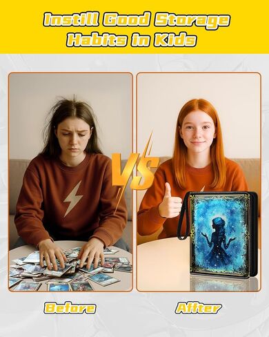 for 4 Pocket Card Binder for 400 Cards - Large Capacity Trading Card Collection Album Folder with Zipper for Men Boys Teens Girls Kids Cute Blue Princess Design for Sports Cards Game Cards in Kuwait