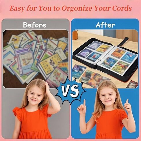 400 Card Binder لبطاقات التداول ، حامل بطاقات 4 جيب مع Zipper & Handle ، ألبوم تصميم الجلود Pu للأطفال القابل للتحصيل (Blue Flames) in Saudi Arabia