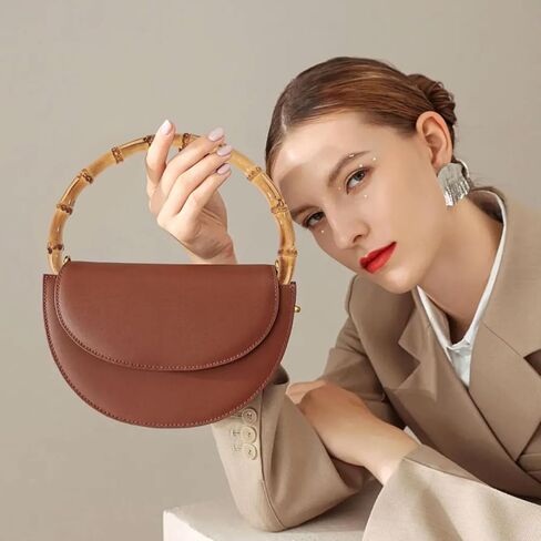 CHGCRAFT 4 Pcs Wooden D-Shaped Bamboo Bag Handle Replacements Handmade Bag Purse Making Handles for Beachbag Handbags Purse Handles Crafting, 4.72×6.3 inch in Saudi Arabia