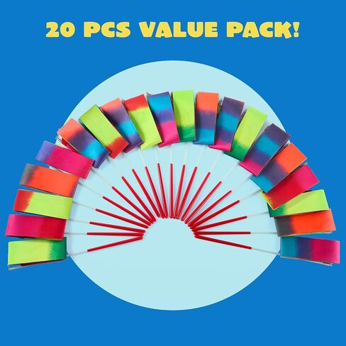 Joyin 10 PCS RIBBON Dancing Wands Party Party Set ، WAND RIPBON RIPBON GYMNASTICS WAND ، Princess Birthday Party Favors for Kids ، Guids Carnival ، Goody Bag Stuffs in Saudi Arabia