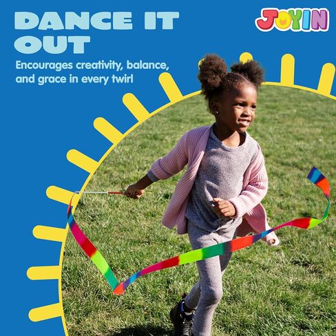 Joyin 10 PCS RIBBON Dancing Wands Party Party Set ، WAND RIPBON RIPBON GYMNASTICS WAND ، Princess Birthday Party Favors for Kids ، Guids Carnival ، Goody Bag Stuffs in Saudi Arabia