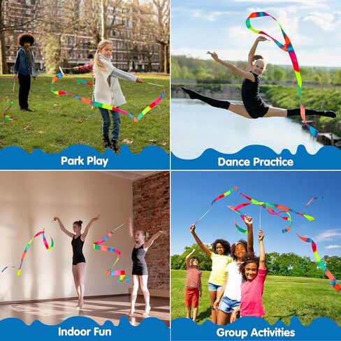 Joyin 10 PCS RIBBON Dancing Wands Party Party Set ، WAND RIPBON RIPBON GYMNASTICS WAND ، Princess Birthday Party Favors for Kids ، Guids Carnival ، Goody Bag Stuffs in Saudi Arabia