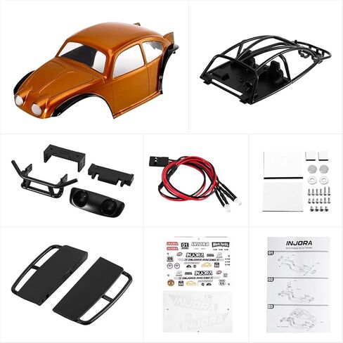 INJORA BUG18 Body with Interior for 1/18 TRX4M Universal LCG Chassis（Black） in Saudi Arabia