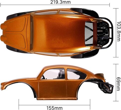 INJORA BUG18 Body with Interior for 1/18 TRX4M Universal LCG Chassis（Black） in Saudi Arabia