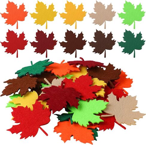Fanfanwin 200 PCS Leaves Love Love Maple Leaf Cutout Moxout Molection Multicolor Autumn Leaf Decors Farmhouse Harvest Leaves Decortations for Home Home Classroom Craft (لطيف) in Saudi Arabia