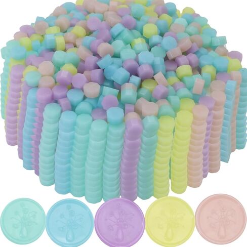 250Pcs Purple Mix Sealing Wax Beads for WaxSeal Stamp, WaxSeal Beads Set with 5 Colors Perfect for Gift Sealing, Letter Wax Sealing (250, Purple Mix) in Kuwait