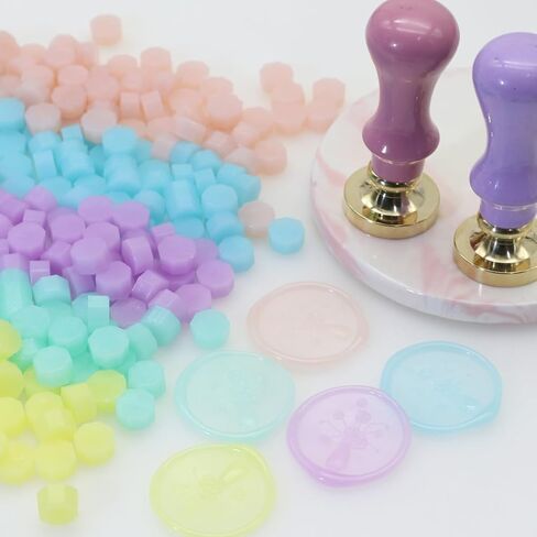 250Pcs Purple Mix Sealing Wax Beads for WaxSeal Stamp, WaxSeal Beads Set with 5 Colors Perfect for Gift Sealing, Letter Wax Sealing (250, Purple Mix) in Kuwait