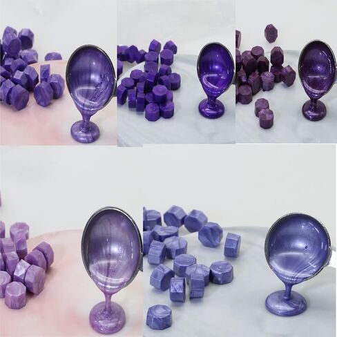 250Pcs Purple Mix Sealing Wax Beads for WaxSeal Stamp, WaxSeal Beads Set with 5 Colors Perfect for Gift Sealing, Letter Wax Sealing (250, Purple Mix) in Kuwait
