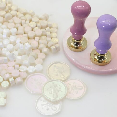 250Pcs Purple Mix Sealing Wax Beads for WaxSeal Stamp, WaxSeal Beads Set with 5 Colors Perfect for Gift Sealing, Letter Wax Sealing (250, Purple Mix) in Kuwait