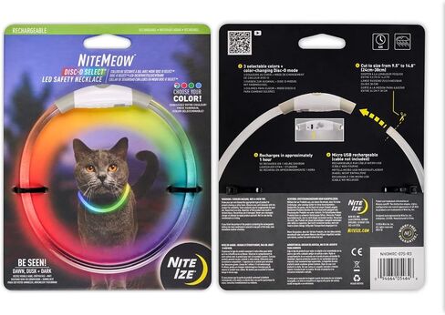 Nite ize nitemeow قابلة لإعادة الشحن قلادة Saftey للقطط متعددة الألوان in Kuwait