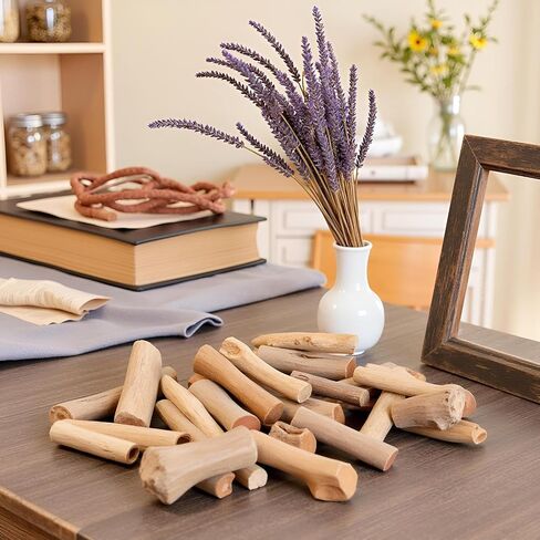 20pcs قطع الخشب الطبيعية - ديكور شاطئ مختلط بحجم DIY | شرائح وفروع خشبية ريفية لحشو المزهرية ، إطارات الصور ، لوازم الحرف ، الحرف الخشبية الطبيعية in Kuwait