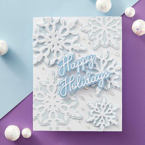 Spellbinders Etched Dies, Layering Snowflakes, Let It Snow in Saudi Arabia