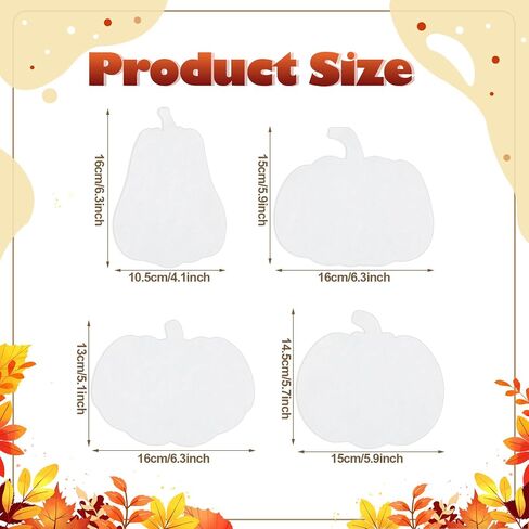 100 Pcs Color Diffusing Paper Pumpkins 6 Inches Assorted Shape Color Diffusing Fall Thanksgiving Crafts Watercolor Pumpkins for Autumn Arts and Crafts Decoration, 4 Styles in Saudi Arabia