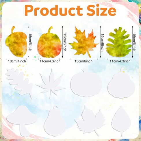 Epakh 144 PCS Fall Color Diffusing Paper 6 inch Acorns Maple Leave Pumpkins Mushroom Mape in Saudi Arabia