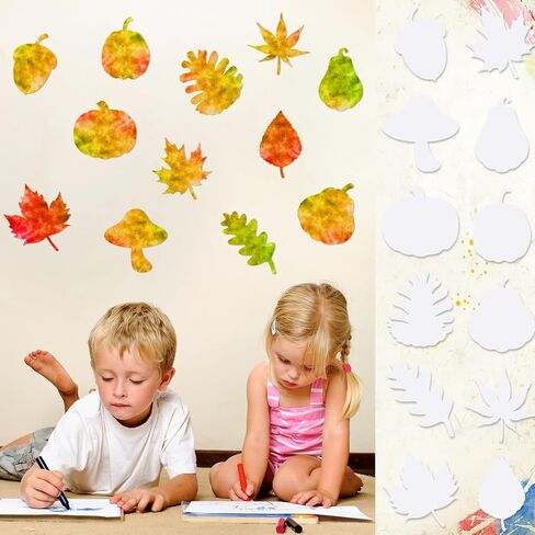 Epakh 144 PCS Fall Color Diffusing Paper 6 inch Acorns Maple Leave Pumpkins Mushroom Mape in Saudi Arabia