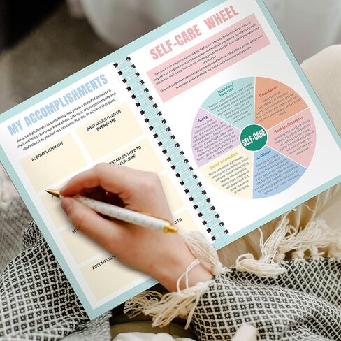 TaoBary Anxiety Journal Guided Anxiety Relief Notebook Cbt Therapy Mental Health Journal, Guided Prompts & Self-care Checklist, Wellness Workbook to Manage Emotions, Stop Worrying in Kuwait