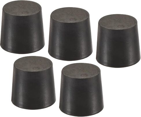 YOKIVE 5Pcs Rubber Stoppers, Tapered Plugs with High-Temperature Resistance | Protect Hole, Great for Lab Industry (Black, 14mm to 19mm) in Kuwait