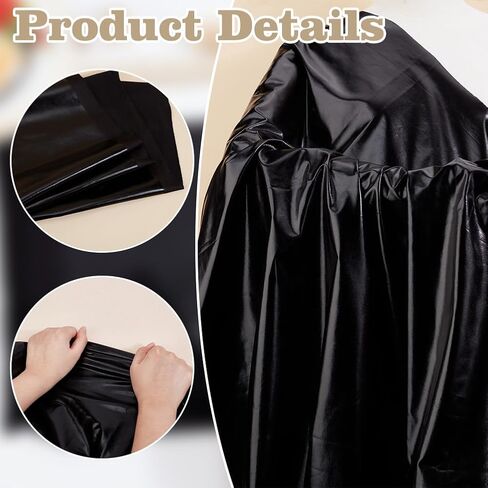 Ph Pandahall 1 ساحة النسيج الأسود المعدني رقائق معدنية 59 بوصة واسعة من الأقمشة اللامعة رقائق إبطال النسيج لعيد الهالوين DIY صياغة الحدث الزخرفة الأزياء Cosplay Package Christmas in Kuwait