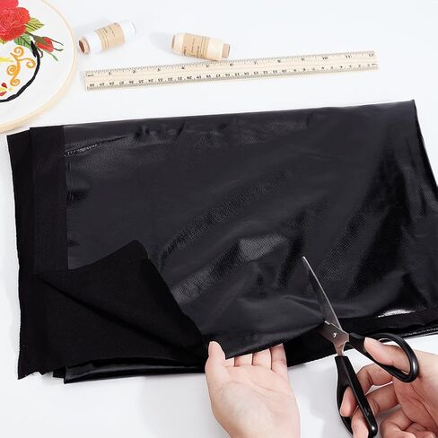 Ph Pandahall 1 ساحة النسيج الأسود المعدني رقائق معدنية 59 بوصة واسعة من الأقمشة اللامعة رقائق إبطال النسيج لعيد الهالوين DIY صياغة الحدث الزخرفة الأزياء Cosplay Package Christmas in Kuwait