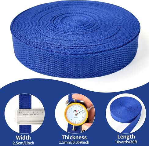 Multi-Color Cotton Webbing 1in x 24Yards in Saudi Arabia