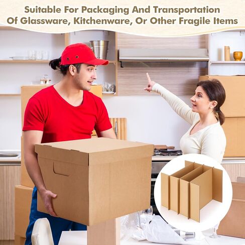 Maitys 8 Sets Moving Box Glasses and Dish Divider Kits (Box Not Included), Wine Glassware Dish Packing Moving Boxes, Cardboard Dividers for Boxes in Saudi Arabia
