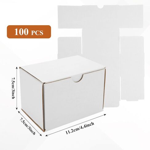 100 PCS Small Boxes for Shipping 4x3x3 Shipping Boxes for Business White Cardboard Boxes Small Mailing Box White Packing Box for Packing, Moving and Storage in Saudi Arabia